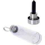 Sticla de apa cu varf de cristal Ametist - Perfect pentru meditatie - Cadouri speciale pentru femei barbati prieteni