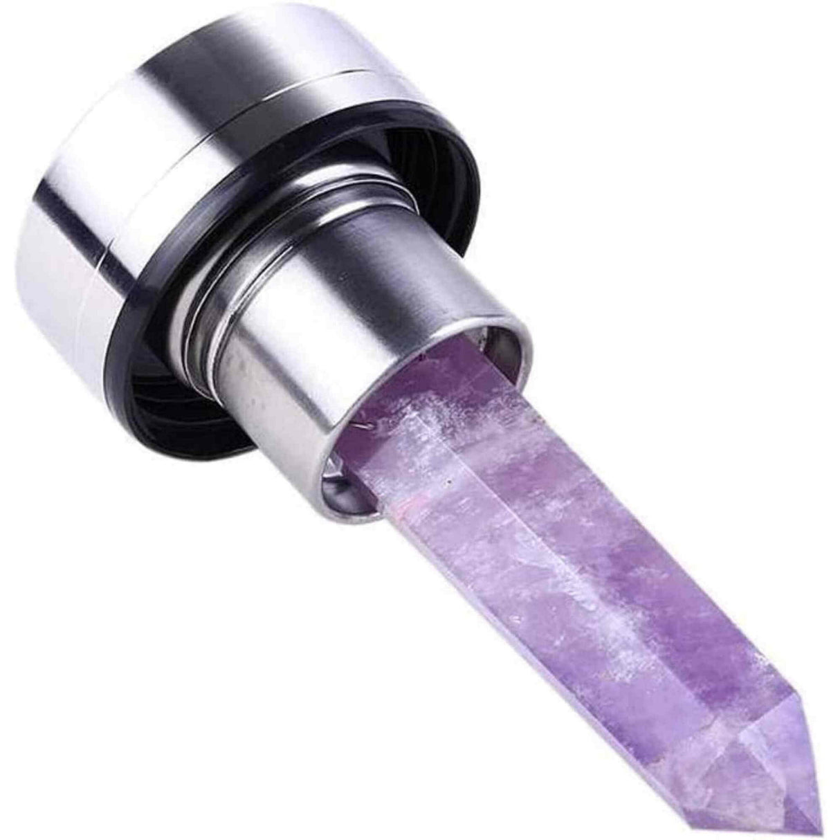 Sticla de apa cu varf de cristal Ametist – Perfect pentru meditatie - Cadouri speciale pentru femei barbati prieteni