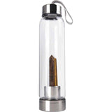 Sticla de apa cu varf de cristal Ochi de tigru – Perfect pentru meditatie - Cadouri speciale pentru femei barbati prieteni