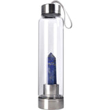 Sticla de apa cu varf de cristal Lapiz Lazuli – Perfect pentru meditatie - Cadouri speciale pentru femei barbati prieteni