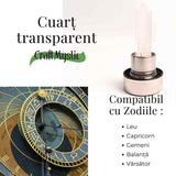 Sticla de apa cu varf de cristal Ametist - Perfect pentru meditatie - Cadouri speciale pentru femei barbati prieteni
