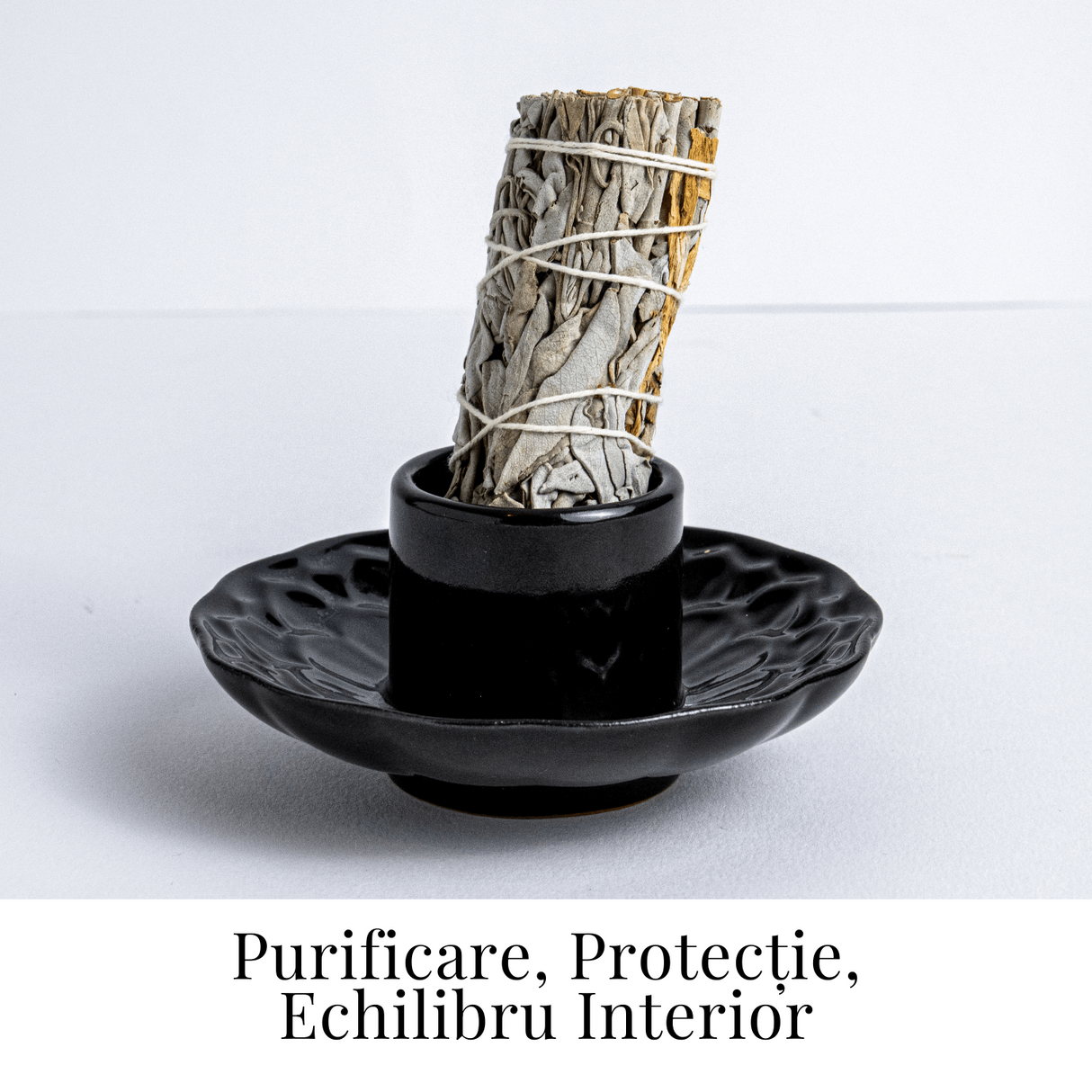 Suport design lotus negru – Pentru accesorii purificare si echilibru energetic