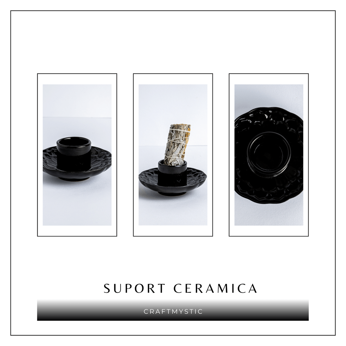 Suport design lotus negru – Pentru accesorii purificare si echilibru energetic