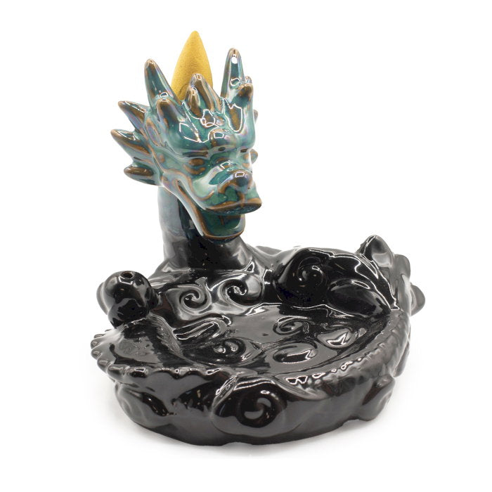 Suport Ceramic Dragon pentru Conuri Parfumate – Protectie Spirituala si Atmosfera Zen