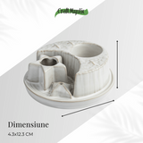 Suport ceramic 3 in 1 Semiluna Stea - Palo Santo, Salvie si Betisoare