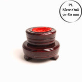Suport lemn rotativ pentru sfere, oua si obiecte sferice 4-6 cm - Expunere eleganta si rotativa