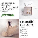 Cercei lungi pentru Vitalitate si Incredere - Piatra Citrin Naturala