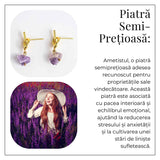 Talisman al Claritatii - Cercei cu Ametist si Nod Elegant