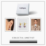 Talisman al Claritatii - Cercei cu Ametist si Nod Elegant