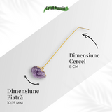 Claritate si Liniste - Cercei cu Ametist Natural