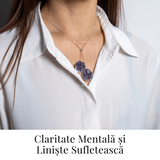 Doua cristale, o vibratie pura - Colier cu ametist pentru protectie si pace interioara