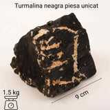 Cristal natural unicat de vindecare Turmalina neagra unicat 9 cm 1.5 kg - Pentru energie pozitiva, protectie