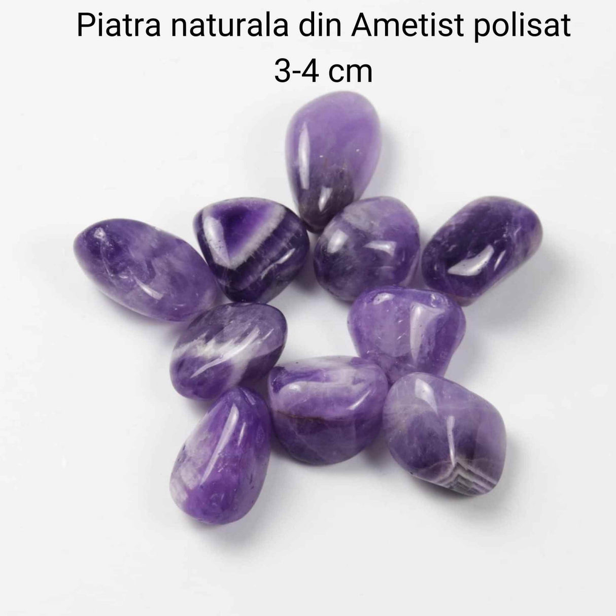 Piatra naturala de Ametist polisata (rulata) 4-5 cm Ideala pentru Reiki si Vindecare Energetica