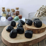 Piatra din Obsidian Negru Polisat (Rulat) 3-4 cm Ideale pentru Reiki si Vindecare Energetica