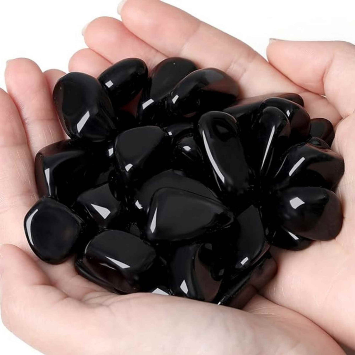 Piatra din Obsidian Negru Polisat (Rulat) 3-4 cm Ideale pentru Reiki si Vindecare Energetica