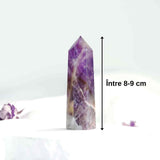 Turn de cristal semipretios vindecator hexagonal Ametist - Obelisc cu inaltimea intre 8-9 cm