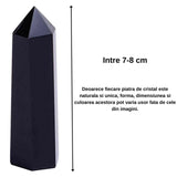 Turn de cristal semipretios vindecator hexagonal Obsidian - Obelisc cu inaltimea intre 7-8 cm