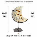 Semiluna din Marcasit Indonezian - Sculptata manual, introspectie si claritate