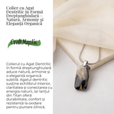Colier Titanium cu Agat Dendritic Dreptunghiular - NaturA, Echilibru si Conexiune Interioara