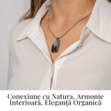 Colier Titanium cu Agat Dendritic Dreptunghiular - NaturA, Echilibru si Conexiune Interioara