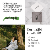Colier Titanium cu Agat Dendritic Dreptunghiular - NaturA, Echilibru si Conexiune Interioara