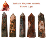 Turn din cristal natural unicat Carneol Agat 9-10 cm - Echilibru emotional, imbunatateste concentrarea
