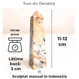 Turn din Agat Dendritic 10-11cm - Sustinere blanda pentru sufletul tau