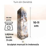 Turn din Agat Dendritic 10-11cm - Sustinere blanda pentru sufletul tau