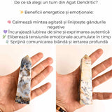 Turn din Agat Dendritic 10-11cm - Sustinere blanda pentru sufletul tau