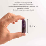 Varf de Cristal 6 cm pentru cele 12 zodii - Pietre semipretioase specifice zodiei Berbec- Un cadou deosebit