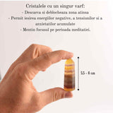 Varf de Cristal 6 cm pentru cele 12 zodii - Pietre semipretioase specifice zodiei Berbec- Un cadou deosebit