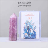 Varf de Cristal 6 cm pentru cele 12 zodii - Pietre semipretioase specifice zodiei Berbec- Un cadou deosebit