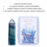 Varf de Cristal 6 cm pentru cele 12 zodii - Pietre semipretioase specifice zodiei Berbec- Un cadou deosebit