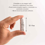 Varf de Cristal 6 cm pentru cele 12 zodii - Pietre semipretioase specifice zodiei Berbec- Un cadou deosebit