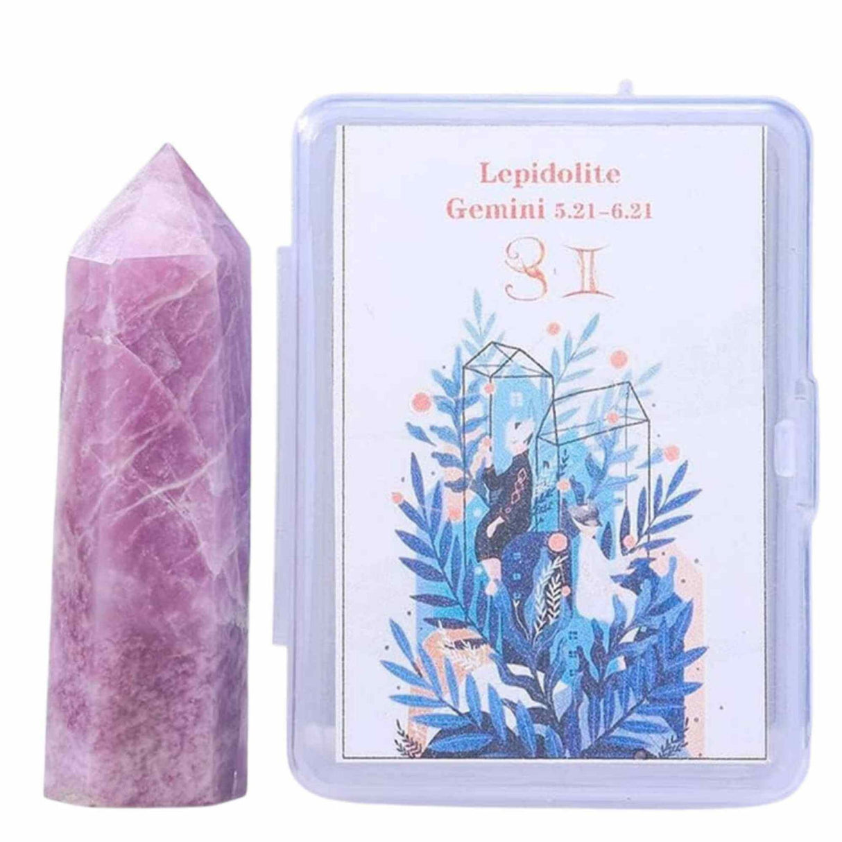 Varf de Cristal 6 cm pentru cele 12 zodii - Pietre semipretioase specifice zodiei Berbec- Un cadou deosebit