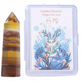 Varf de Cristal 6 cm pentru cele 12 zodii - Pietre semipretioase specifice zodiei Berbec- Un cadou deosebit
