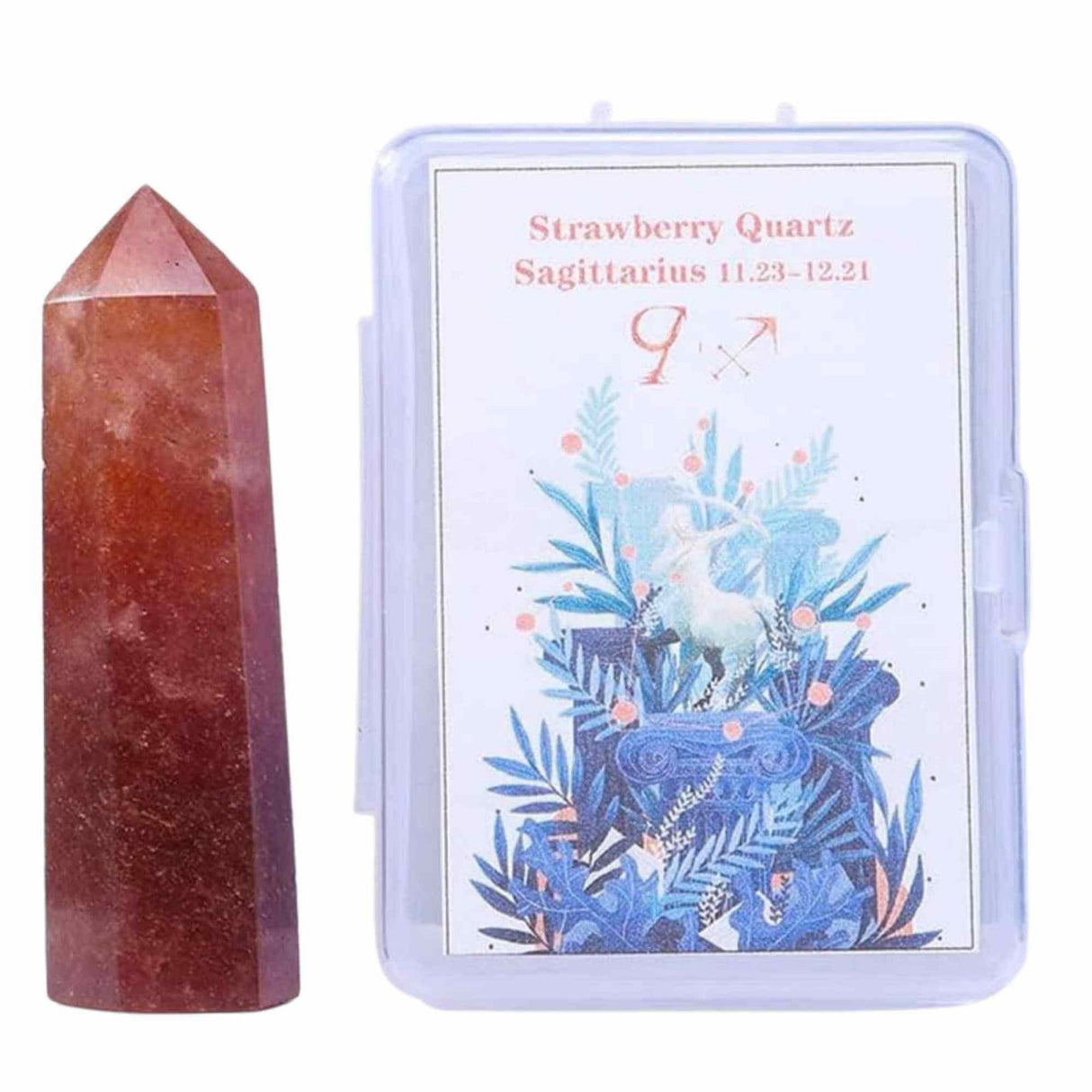 Varf de Cristal 6 cm pentru cele 12 zodii - Pietre semipretioase specifice zodiei Berbec- Un cadou deosebit