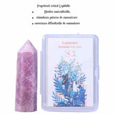 Varf de Cristal 6 cm pentru cele 12 zodii - Pietre semipretioase specifice zodiei Berbec- Un cadou deosebit