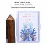 Varf de Cristal 6 cm pentru cele 12 zodii - Pietre semipretioase specifice zodiei Berbec- Un cadou deosebit