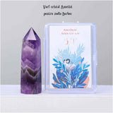 Varf de Cristal 6 cm pentru cele 12 zodii - Pietre semipretioase specifice zodiei Berbec- Un cadou deosebit