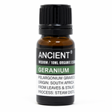 Ulei esențial organic Geranium 10 ml (Pelargonium graveolens) - floral, echilibrant, pentru difuzor & masaj diluat