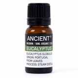 Ulei esential organic Eucalyptus 10 ml (Eucalyptus globulus) - revigorant pentru difuzor, baie si masaj (diluat)