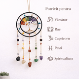 Dreamcatcher cu cele 7 chakre - un simbol al armoniei interioare si al protectiei spatiului personal