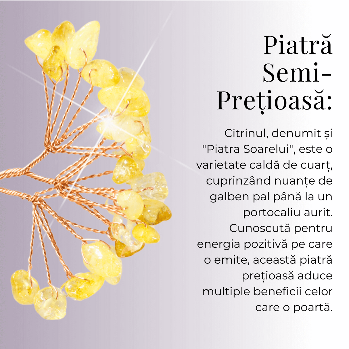 Figurina casuta cu ramura din Citrin Natural , Arbore de Energie Spirituala Reiki, pentru Decoratiuni de Birou si Acasa